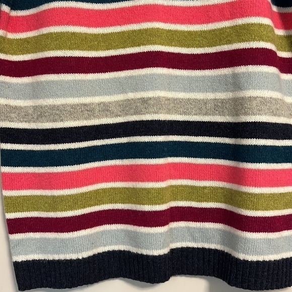 Tabitha Webb Woolblend Fairisle Rainbow Striped Pattern Sweater Size Large - Picture 2 of 10